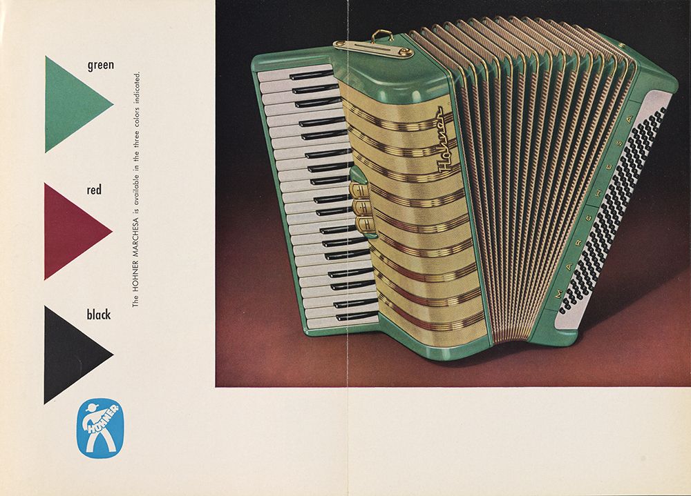 Brochure for the M. Hohner Marchesa model accordion.