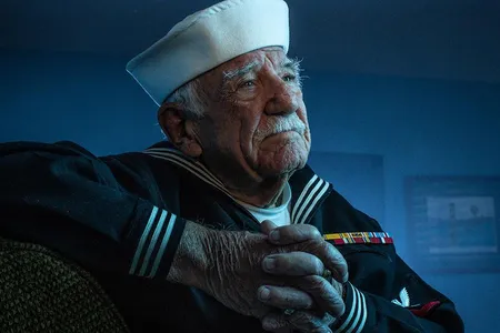 After joining the Navy at age 17, Anthony D'Acquisto served aboard the U.S.S. Randolph, participating in the Battles of Okinawa and Iwo Jima.