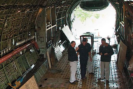 In the 86-foot-long cargo bay, former crewmen recall the hardware a C-133 could lift.
