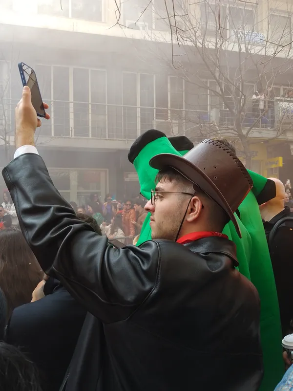 A boy is taking a video thumbnail