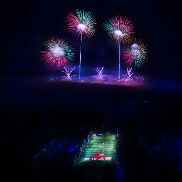 Football and fireworks thumbnail