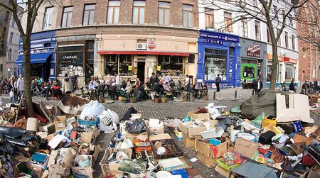 Sites like Brussels' Place du Jeu de Balle are featured in the new Tintin movie.