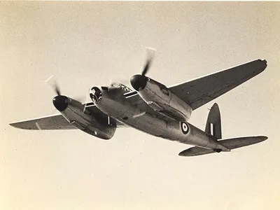 A Mosquito from the RAF’s 105 Squadron, used on several low-altitude daylight bombing operations during 1943.