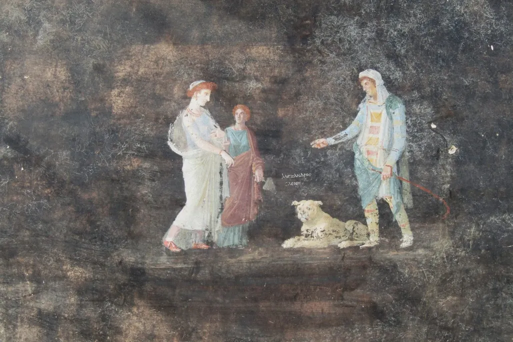 Helen of Troy and Paris Fresco