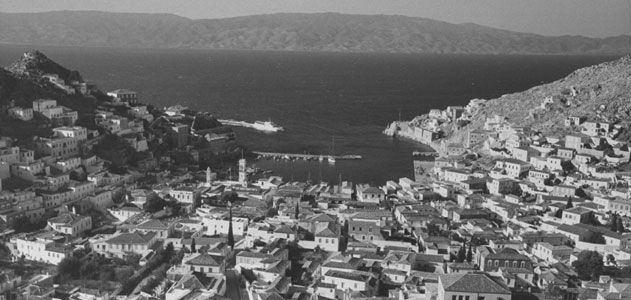 A view of the Greek island Hydra