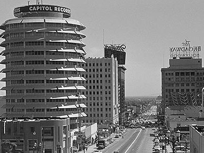 Capitol Records building in Hollywood.