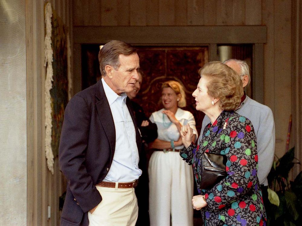 Margaret Thatcher and Bush