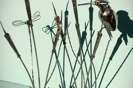 This&nbsp;stainless steel scuplture was one of 12 artifacts stolen from the Kelham Island Museum.