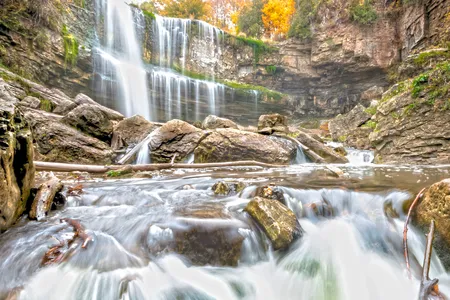 Webster's Waterfall is just one of more than 150 waterfalls located in Hamilton, Ontario, Canada. 