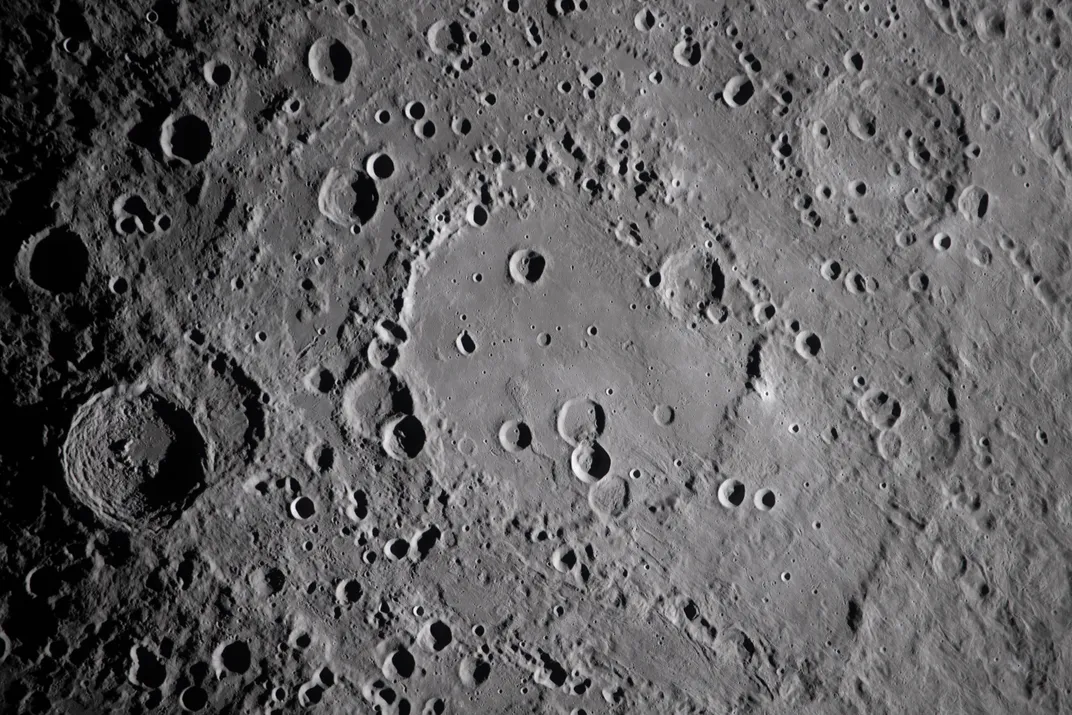 Closeup of the lunar surface