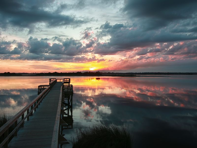 Sunset over The Cape Fear River Wilmington, NC | Smithsonian Photo