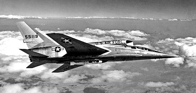 Although an F-107A pilot would have had difficulty checking his six, he probably could have outrun his adversary. In 1956 tests, the aircraft reached Mach 2.