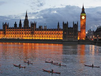 Kayakers on the Thames