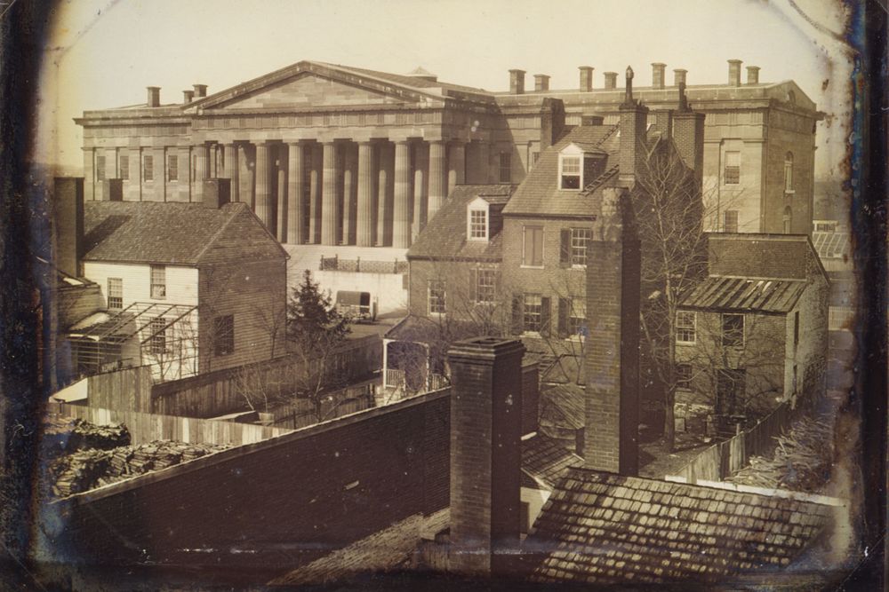 A circa 1846 photo of the Patent Office Building