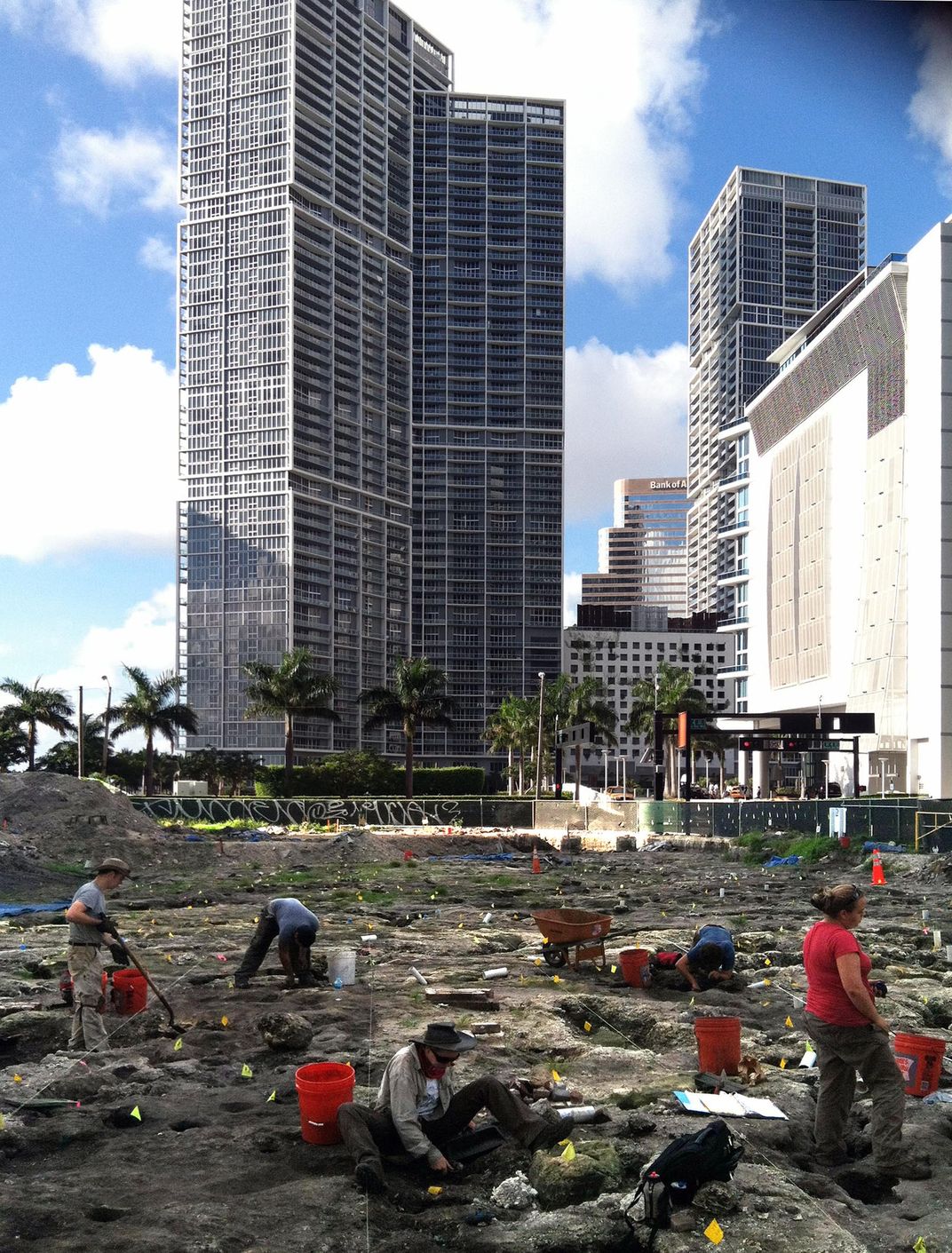 Excavations in Miami's Met Square, the site of a Tequesta village
