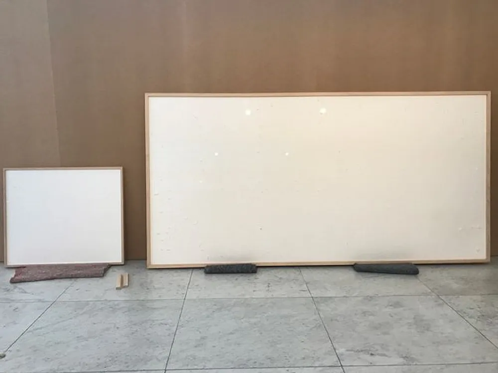 Two blank canvasses