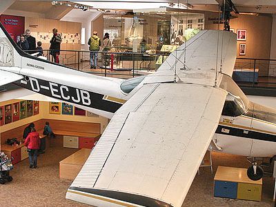 Mathias Rust’s Skyhawk is on display at the Deutsches Technikmuseum in Berlin.