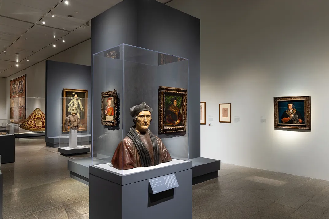 Installation view of "The Tudors: Art and Majesty in Renaissance England"