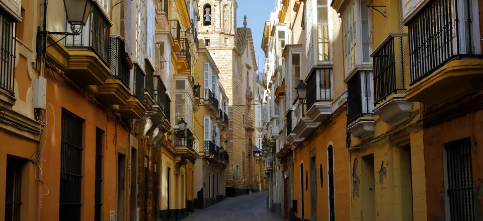  Historic street in Cadiz, Spain 