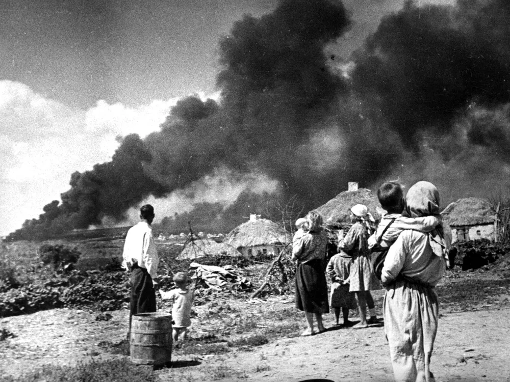 August 1941 photo of the Nazi invasion of Soviet Ukraine