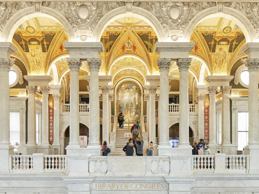 Inside the Great Hall of the Library of Congress