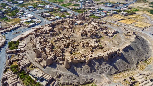 The aerial shot of Tabas-e Masina castle thumbnail