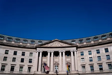 The Environmental Protection Agency (EPA) headquarters in Washington, D.C, on June 29, 2022. The EPA announced the launch of an office for advancing environmental justice and civil rights on Saturday.&nbsp;