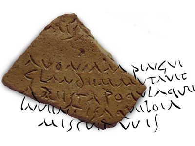 The three-inch-long pottery shard contains only parts of a passage from Virgil&#39;s&nbsp;Georgics.