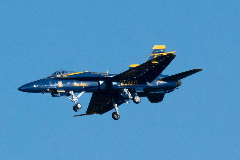 Blue Angels Hornet in flight