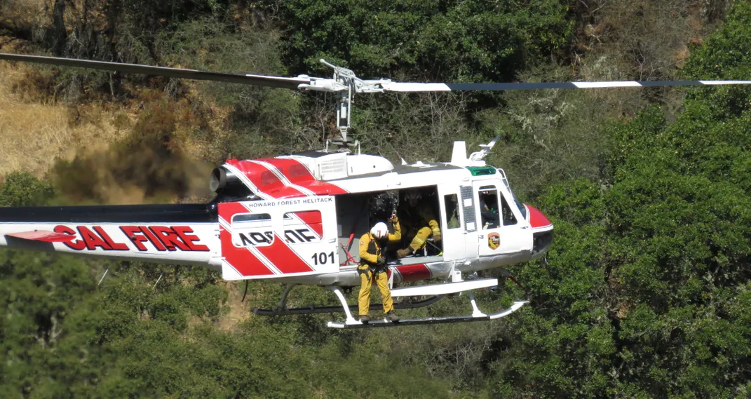 Cal Fire crew in Super Huey