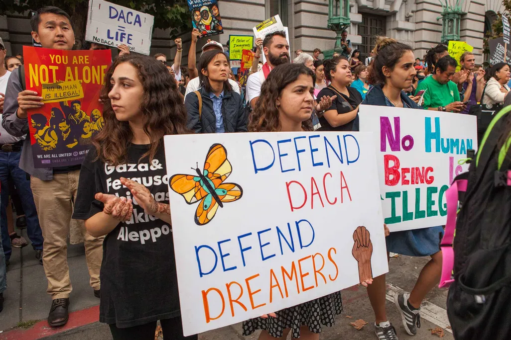 Protesters, San Francisco rally, 2017