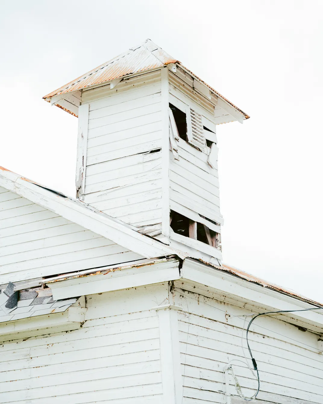 a bell tower on a church