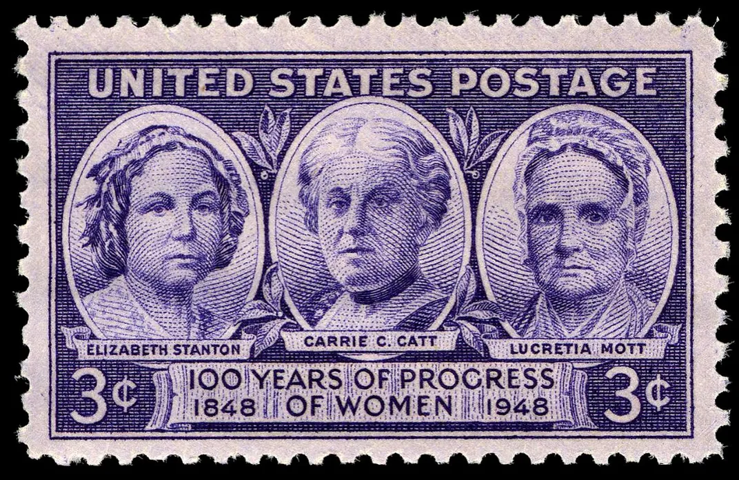 A stamp issued to commemorate the 1848 Seneca Falls Convention
