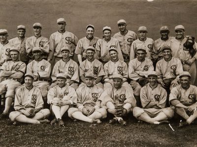 The 1919 Chicago White Sox team photo.