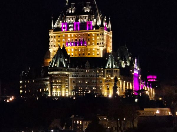 Le Chateau Frontenac from the deck of cruise ship Zuiderdam thumbnail