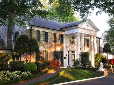 Graceland mansion was home to Elvis Presley, and is located on a 13.8-acre estate in Memphis, Tennessee.