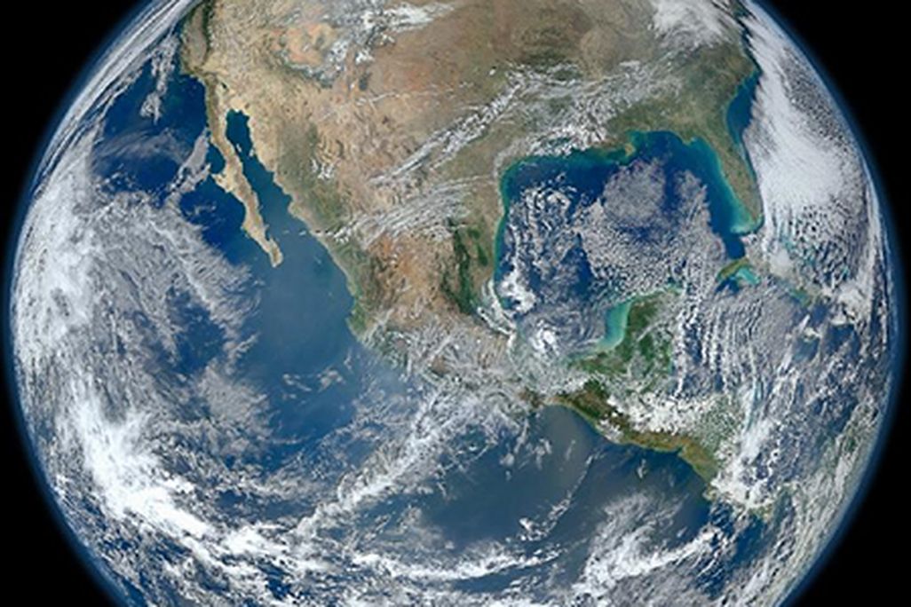 A 'Blue Marble' image of the Earth