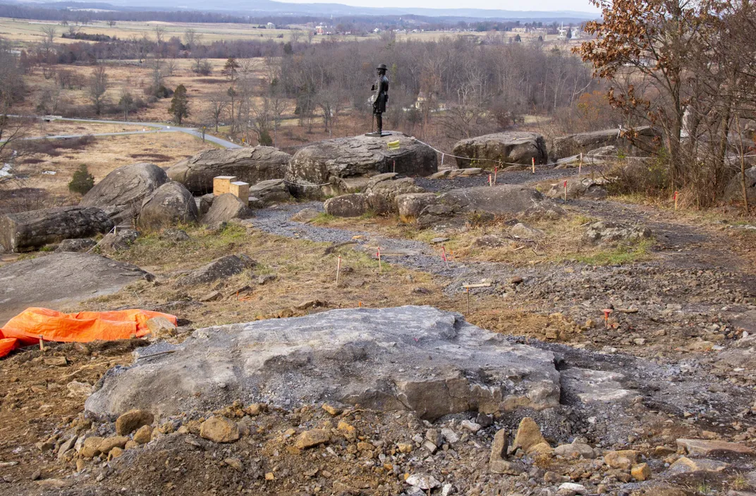 Construction zone at Gettysburg