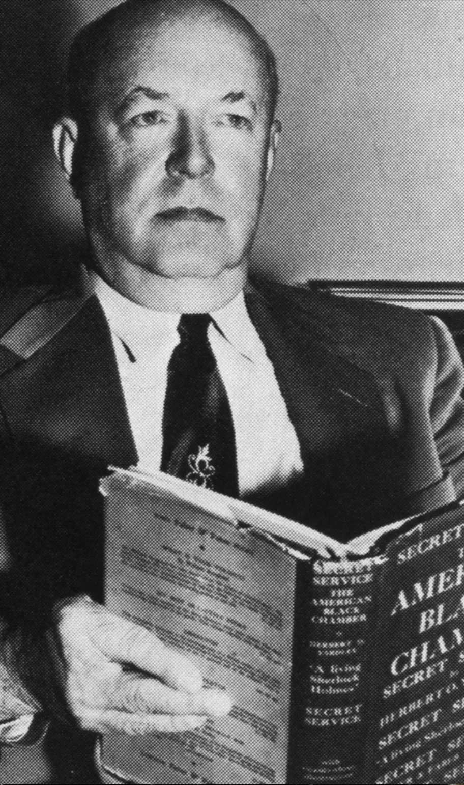 Yardley poses with a copy of The American Black Chamber.