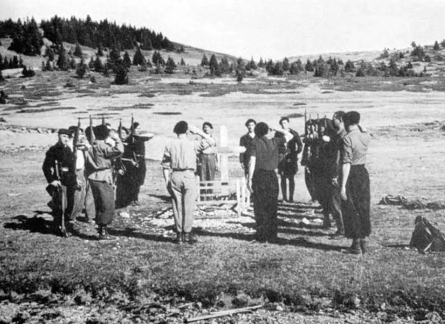 Charles L. Perry's funeral in occupied France