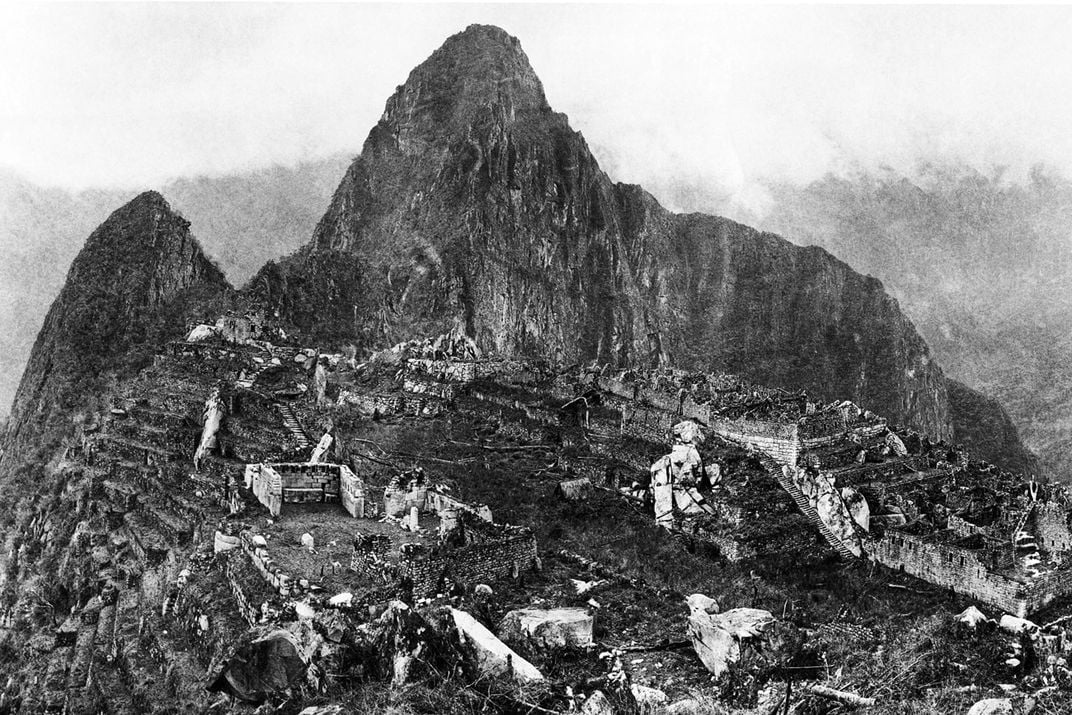 A 1912 photograph of Machu Picchu by Yale-affiliated researcher Hiram Bingham III