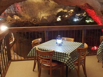The Cavern Grotto restaurant is located 21 stories underground. 