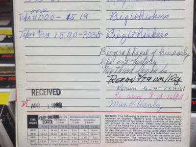 An audio tape from the oral history collection at the Navajo Nation Library