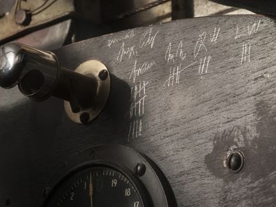 During his flight, Lindbergh made a mark on the instrument panel for each hour of fuel consumed.