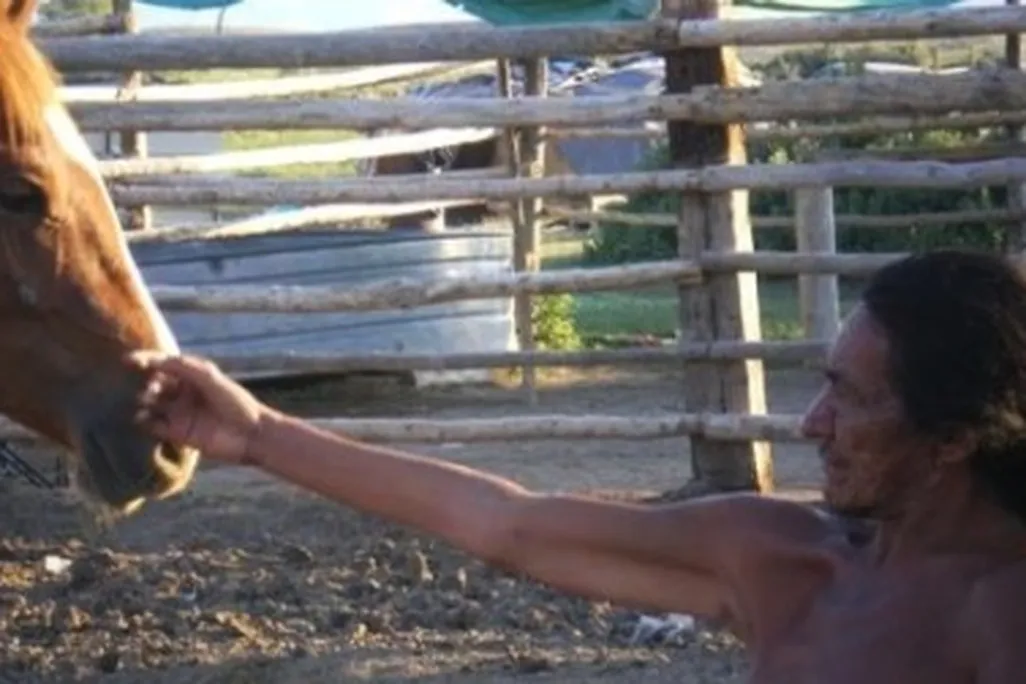 Stanford Addison, the Arapaho horse whisperer featured in the film, "Silent Thunder."