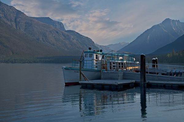 Glacier's Lake McDonald Early Morning Boat Dock thumbnail