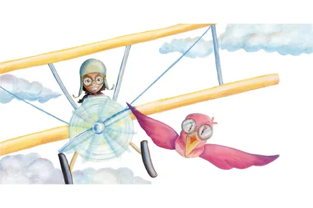 An illustration from "Bessie, Queen of the Sky," a forthcoming children's book about Bessie Coleman.