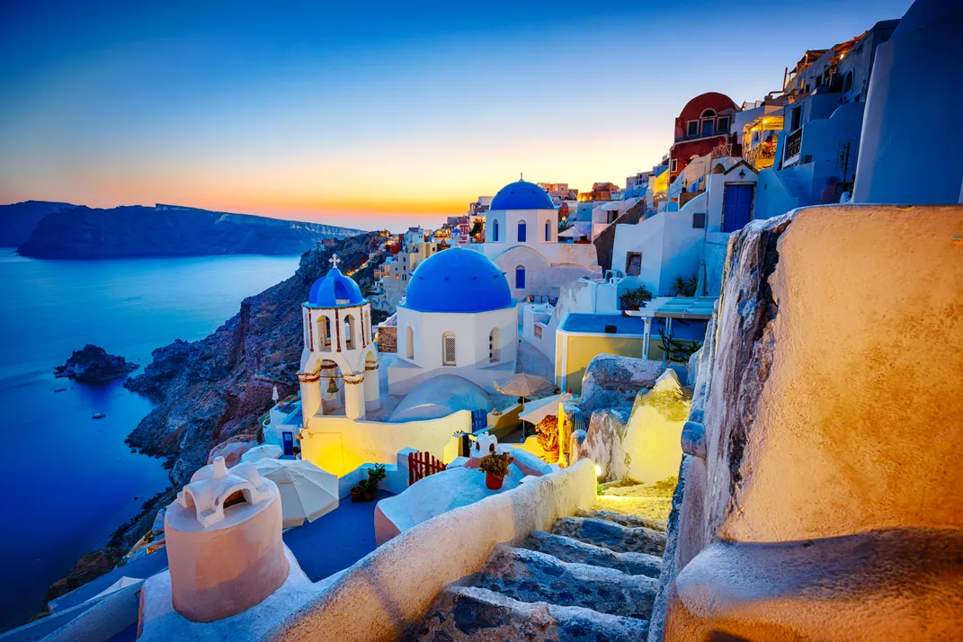 Santorini at sunset