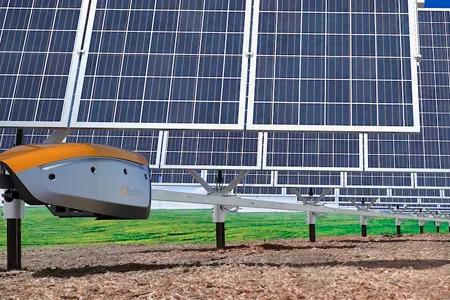 QBotix robots adjust solar panels for maximum sun exposure—making solar power cheaper and more efficient.