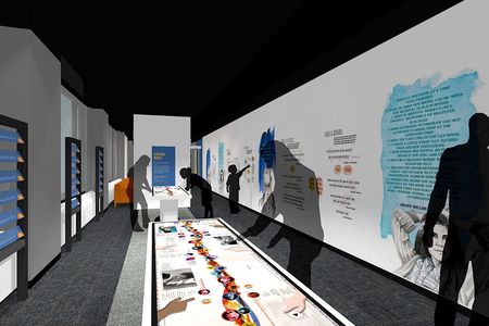 The Featured Works display at the American Writers Museum in Chicago. 